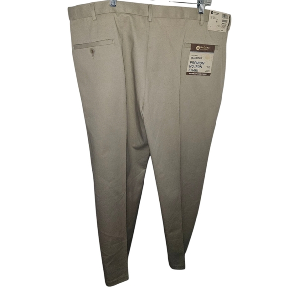 NWT Hagger Clothing Premium No Iron Khaki Dress Pants - Picture 2 of 4